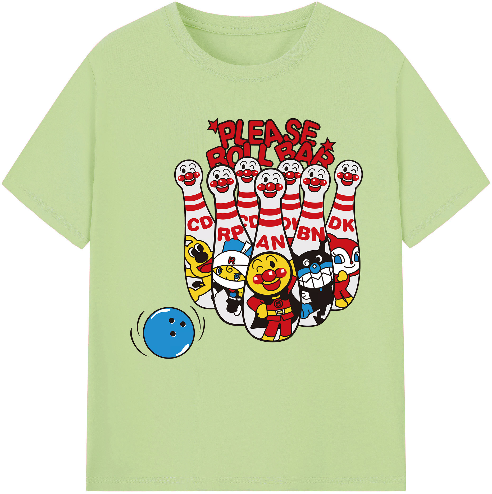 （画像用） アンパンマン Anpanman 綿100％半袖Tシャツ（フロントプリント）